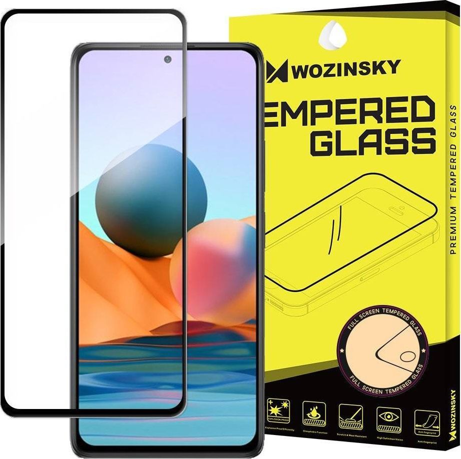 Wozinsky Wozinsky super wytrzymałe szkło hartowane Full Glue na cały ekran z ramką Case Friendly Xiaomi Redmi K40 Pro+ / K40 Pro / K40 / Poco F3 czarny 1