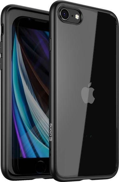 Crong Crong Clear Cover - Etui iPhone SE 2020 / 8 / 7 (czarny) 1