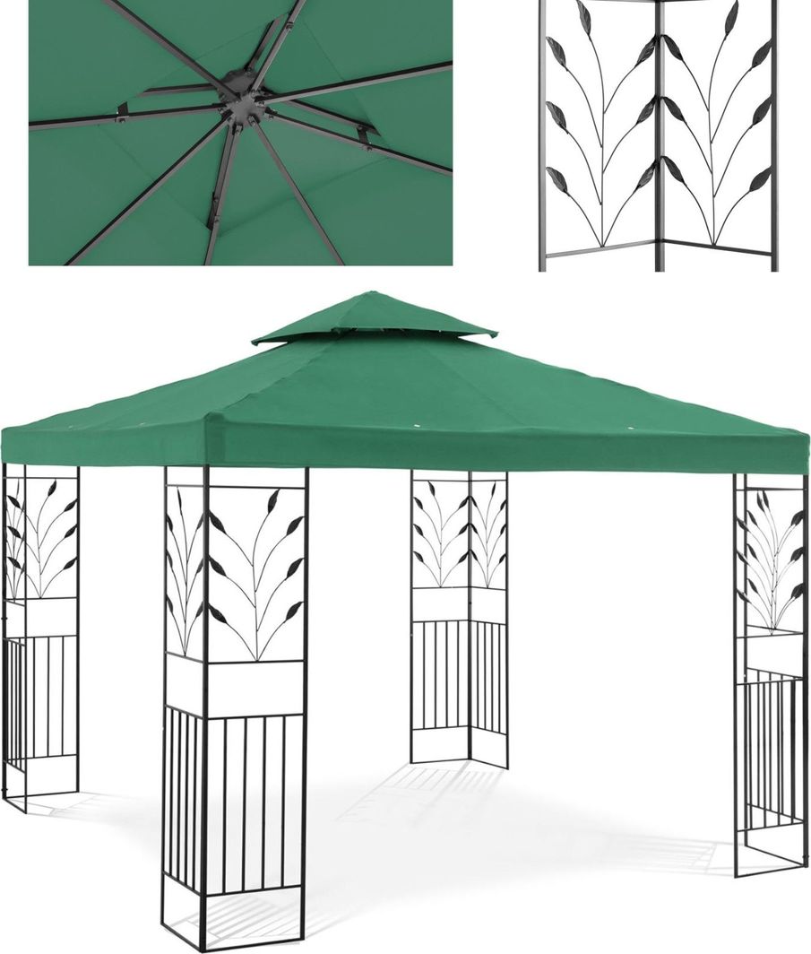 Uniprodo Pawilon Ogrodowy Altana Z Ornamentem Składana 3 X 3 X 2.6 M ...