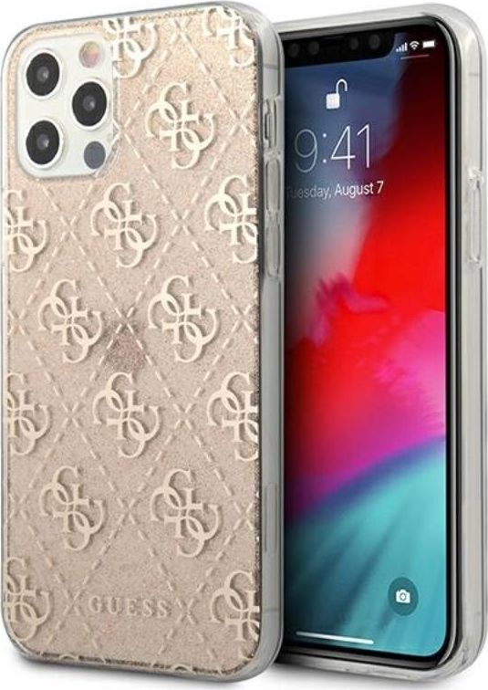 Guess Guess GUHCP12LPCU4GLGO Apple iPhone 12 Pro Max złoty/gold hard case 4G Glitter 1