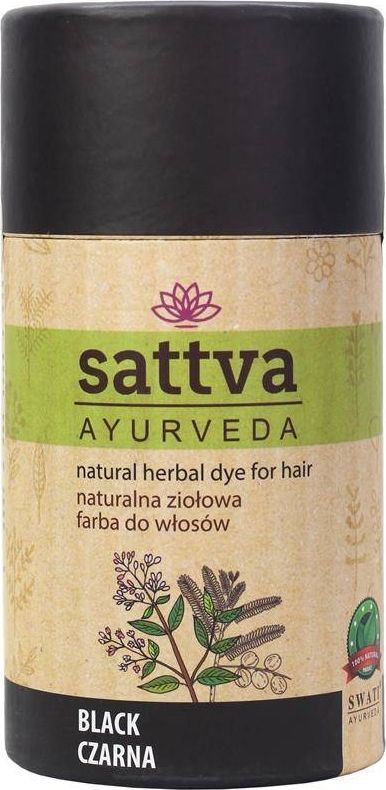  Sattva Naturalna ziołowa farba do włosów Black 150g 1