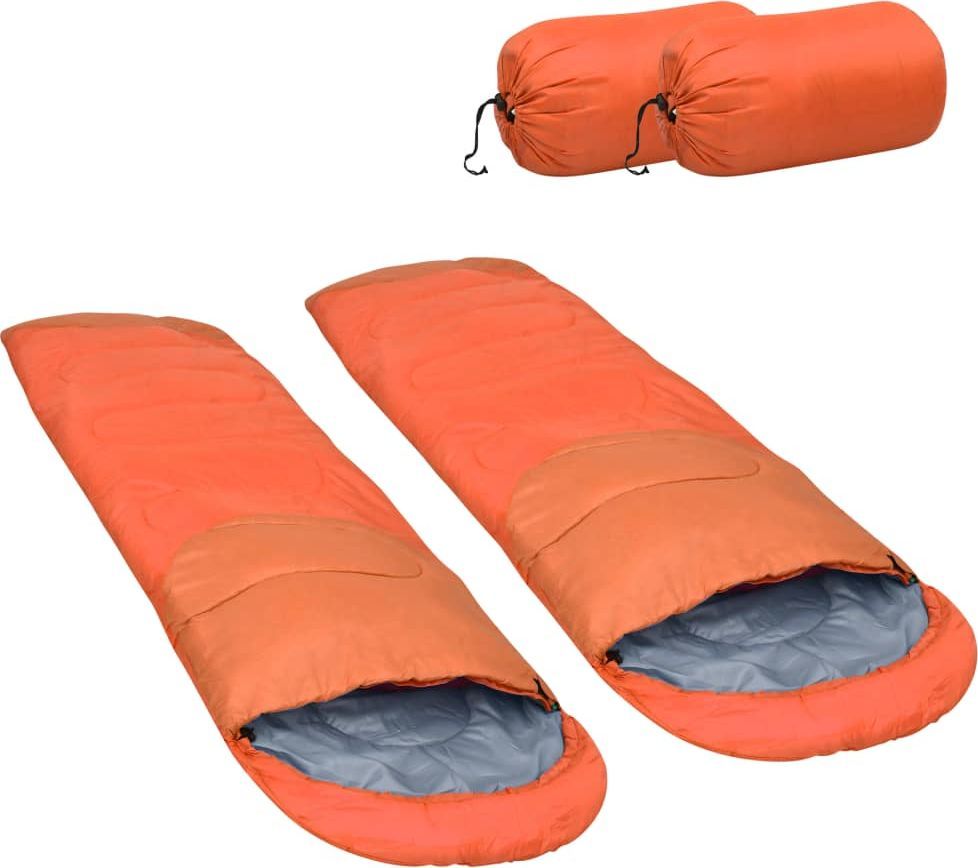 vidaXL Lekkie śpiwory, 2 szt., pomarańczowe, 15, 850 g (92607) 1