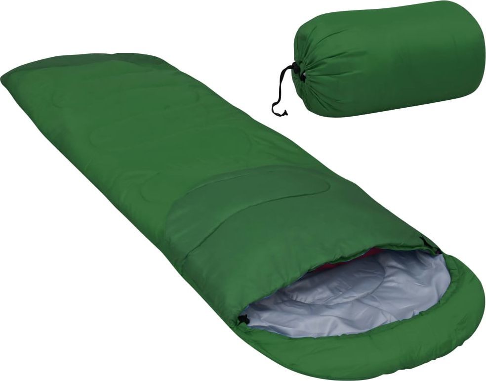 vidaXL Lekki śpiwór, zielony, 15, 850 g (92608) 1