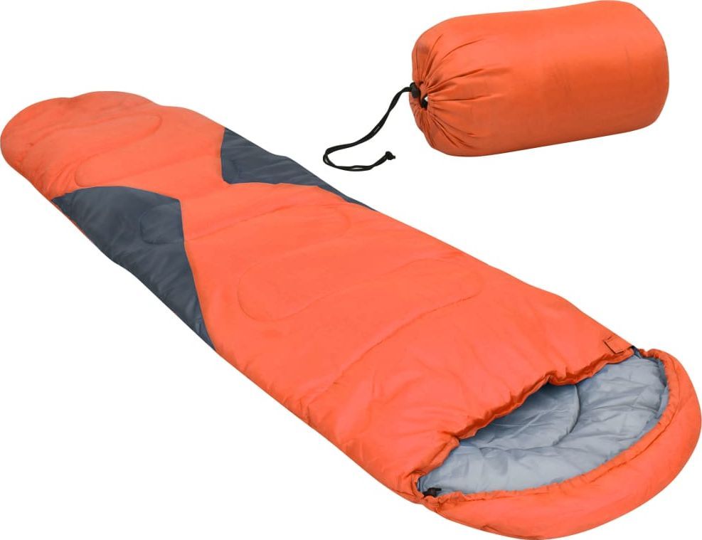vidaXL Śpiwór pomarańczowy, 5, 1400 g (92615) 1