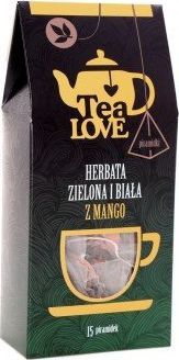 Tea Love Herbata Tea LOVE zielona & biała z mango piramidki (15 szt.) 1