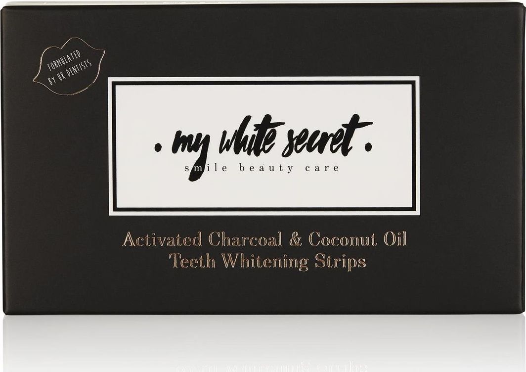 My White Secret Paski wybielające do zębów z olejkiem kokosowym i aktywnym węglem 1