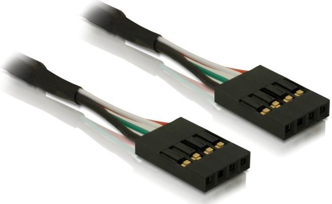 Delock USB 4 pin - USB 4 pin, 0.4m, Czarny (82426) 1