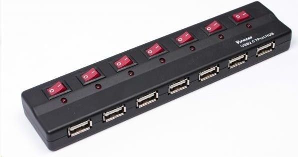 HUB USB PremiumCord 7x USB-A 2.0 (ku2hub7sw) 1