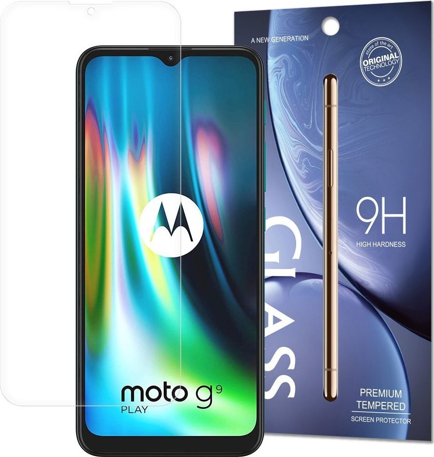 Tempered Glass szkło hartowane 9H Motorola Moto G9 Play / Moto E7 Plus (opakowanie  koperta) 1