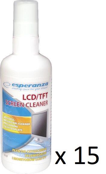 Esperanza Płyn do czyszczenia ekranów LCD/TFT 100 ml 15 szt. (ES107) 1