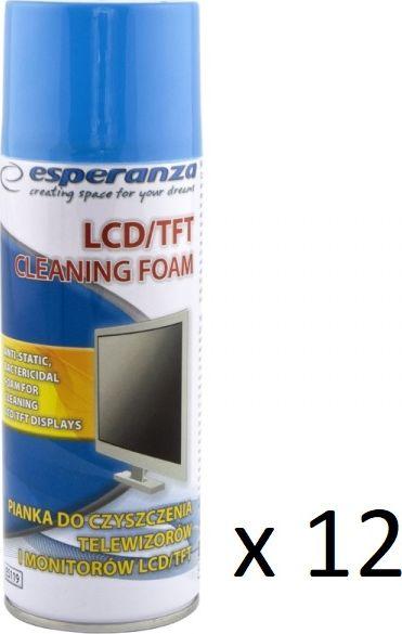 Esperanza Pianka do czyszczenia ekranów LCD/TFT 400 ml 12 szt. (ES119) 1