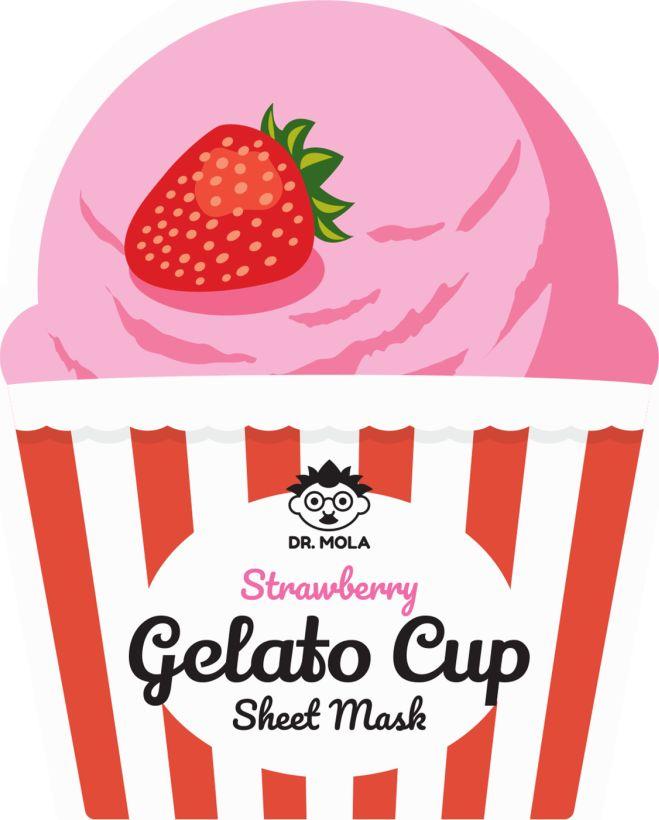 Mola Strawberry Gelato Cup Maseczka w płachcie rozświetlająca 1