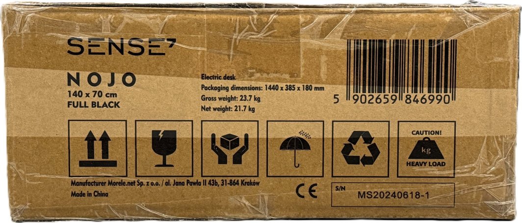 Krzesło biurowe SENSE7 Krzesło biurowe Tone Biało-szare + Biurko Nojo Czarne 140x70 1