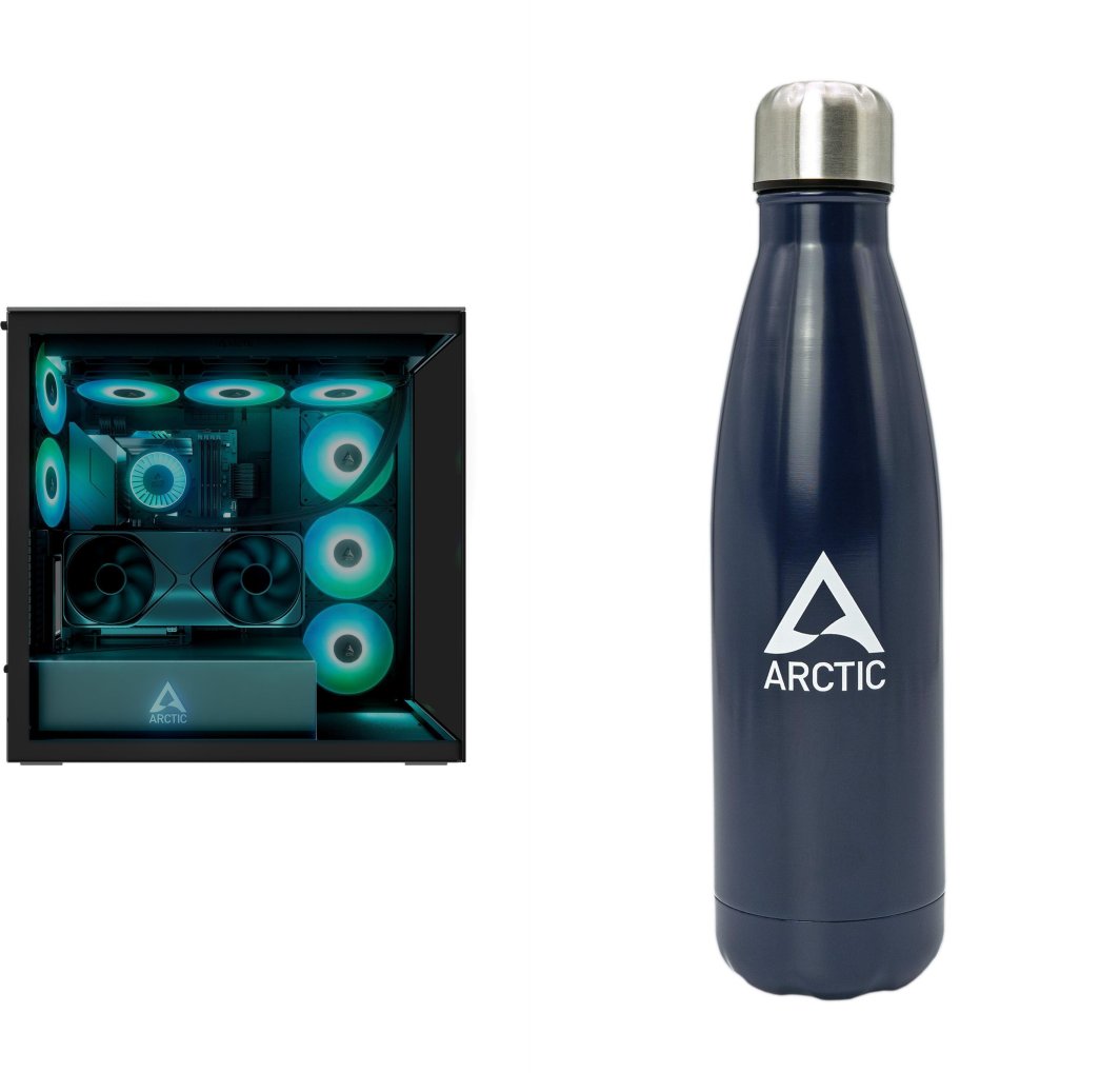 Obudowa Arctic Obudowa Arctic Xtender VG Tinted ARGB czarna (ACPCC00016A) + Butelka Termiczna 1