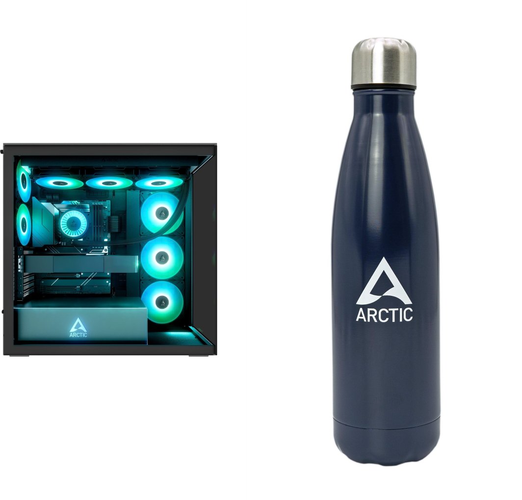 Obudowa Arctic Obudowa Arctic Xtender Mirror ARGB czarna (ACPCC00018A) + Butelka Termiczna 1