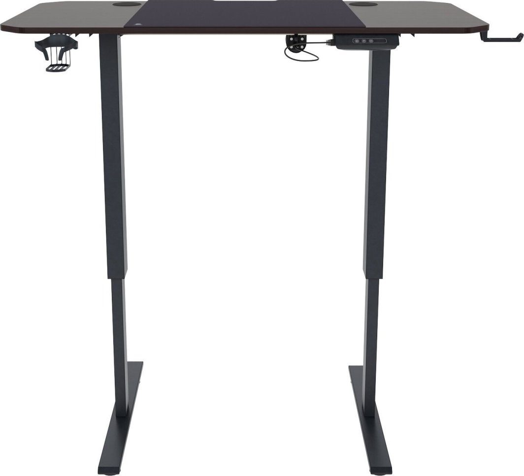 Fotel Diablo Chairs X-PLAYER 2.0 Normal Size Czarny + EGON 1100 Orzechowe 110 cmx60 cm 1