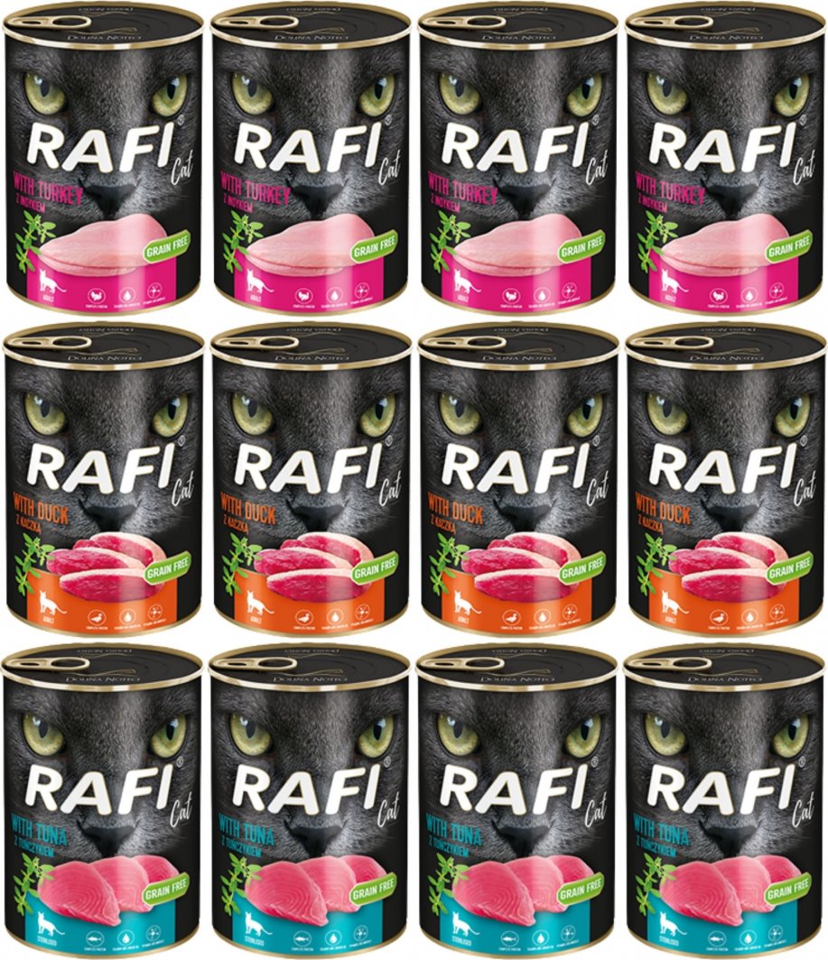 Rafi Rafi kot mix smaków 12x 400g 1
