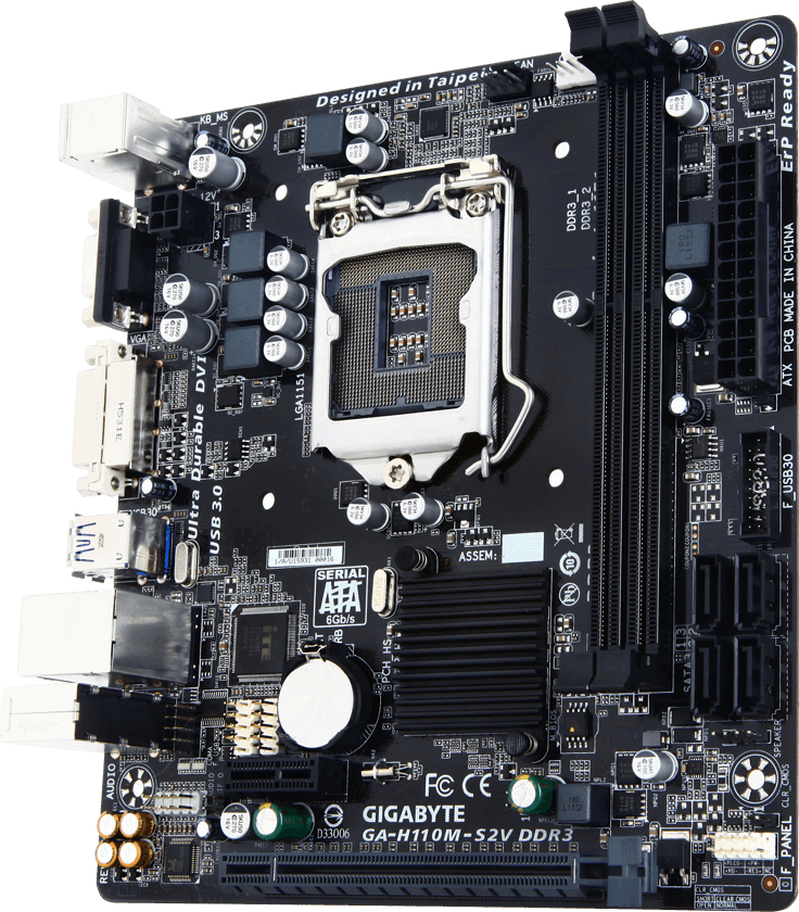 Gigabyte GAH110MS2V DDR3, H110, DualDDR31666, SATA3, DSub, mATX