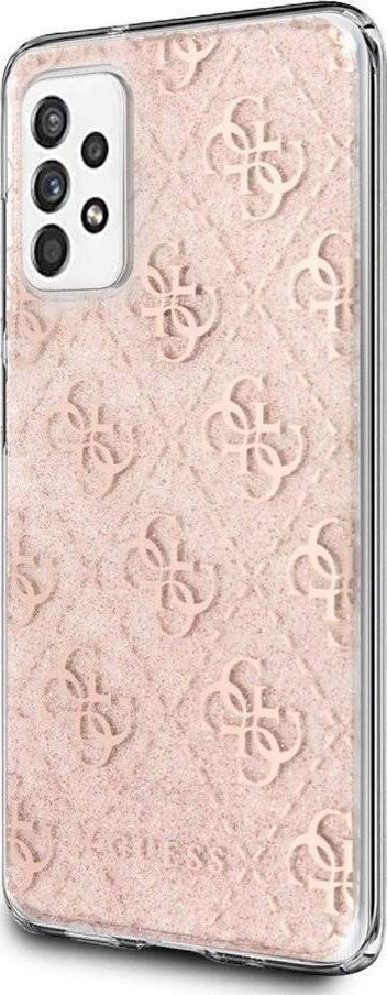 Guess Guess GUHCA52PCU4GLPI A526/A525 A52 różowy/pink hard case 4G Glitter 1