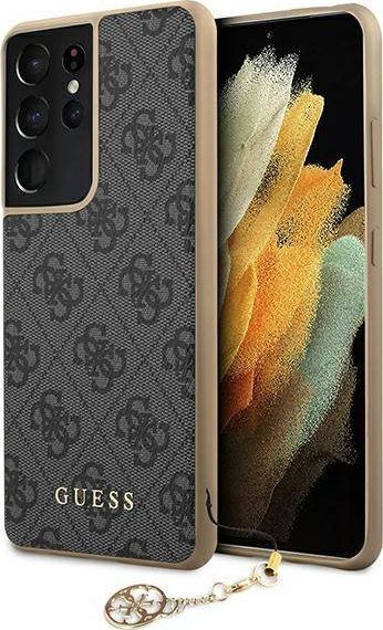 Guess Guess GUHCS21LGF4GGR S21 Ultra G998 szary/grey hardcase 4G Charms Collection 1