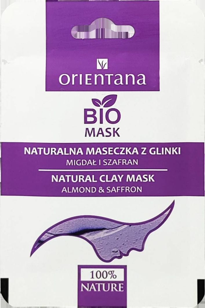 Orientana Maseczka z glinki, Migdał i Szafran, 10g 1