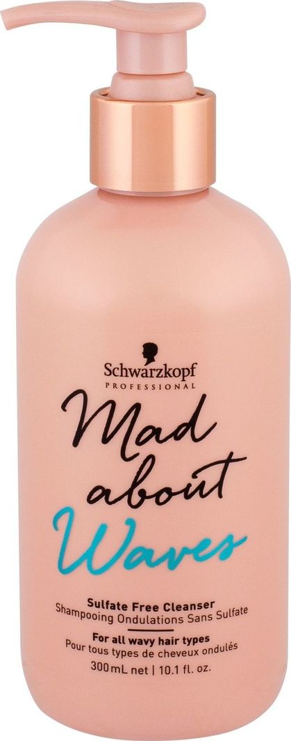 Macadamia Schwarzkopf Mad About Waves Sulfate Free Cleanser Szampon do włosów 300ml 1