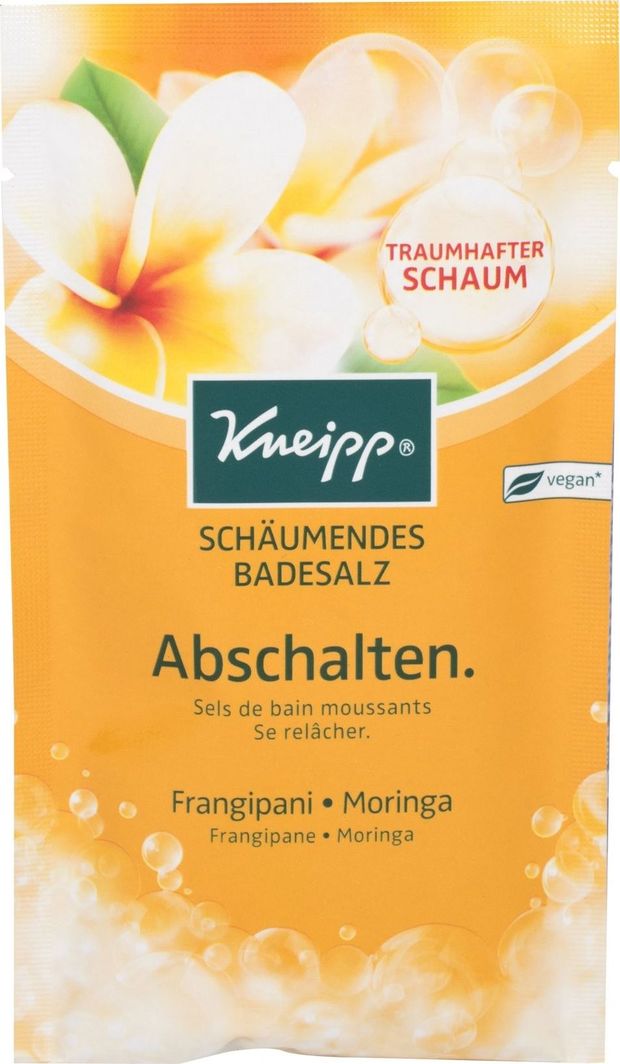 Kneipp  Bubbling Mineral Bath Salt Unwind Frangipani & Moringa Sól do kąpieli 80g 1