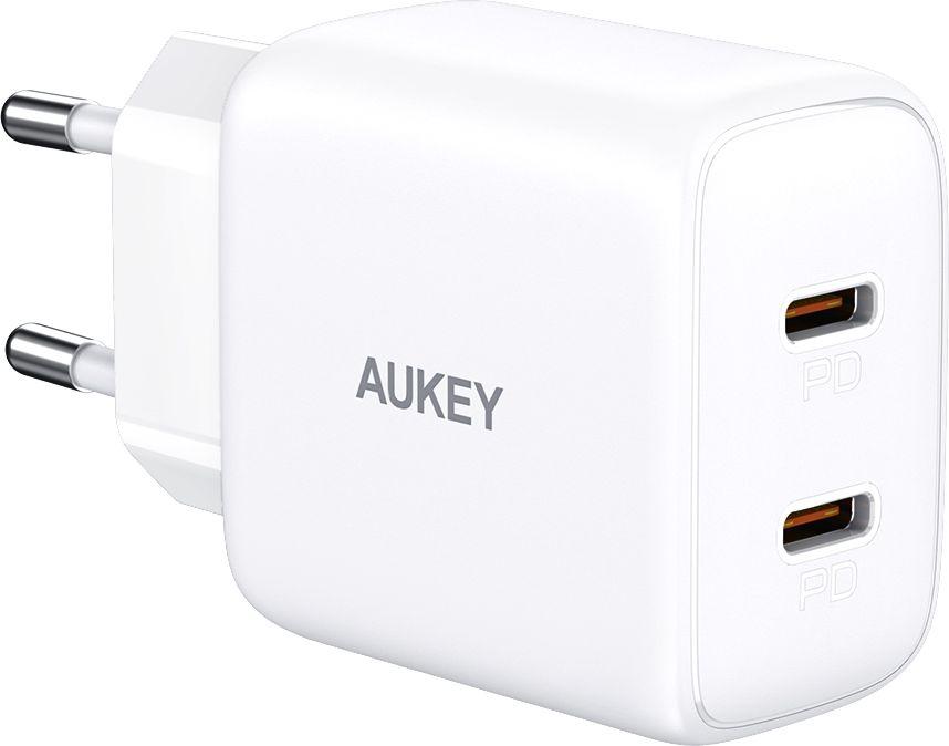 Ładowarka Aukey PA-R1S 2x USB-C 3 A (PA-R1S-W) 1