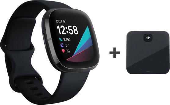 Smartwatch Fitbit Sense + waga Aria Air Czarny 1