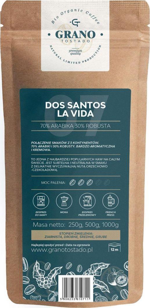 Kawa ziarnista Grano Tostado Dos Santos La Vida 250 g 1