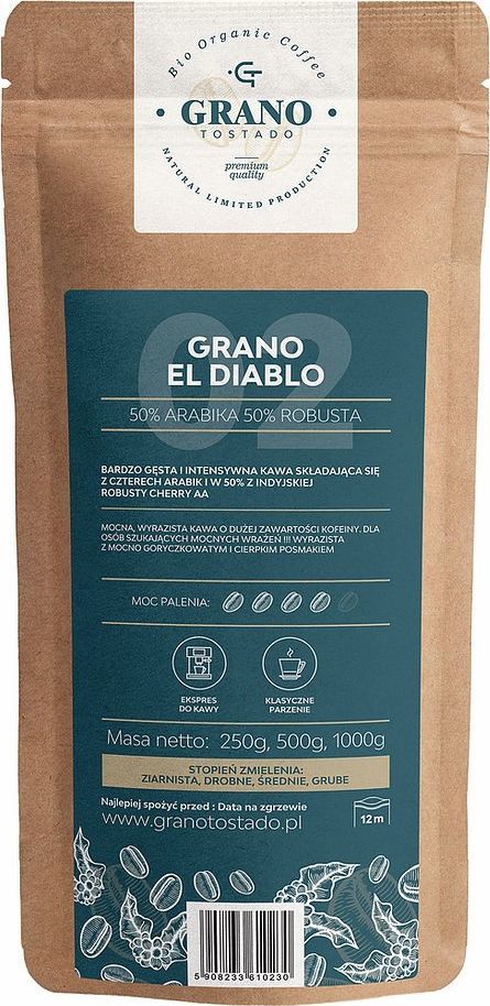 Kawa mielona Grano Tostado Kawa śred. miel. Granotostado GRANO EL DIABLO 1000g 1