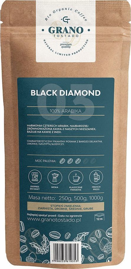Kawa mielona Grano Tostado Kawa śred. mielona Granotostado BLACK DIAMOND 500g 1