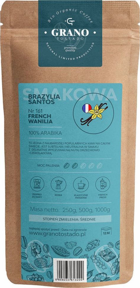 Kawa mielona Grano Tostado Kawa śred. mielona Granotostado FRENCH WANILIA 250g 1