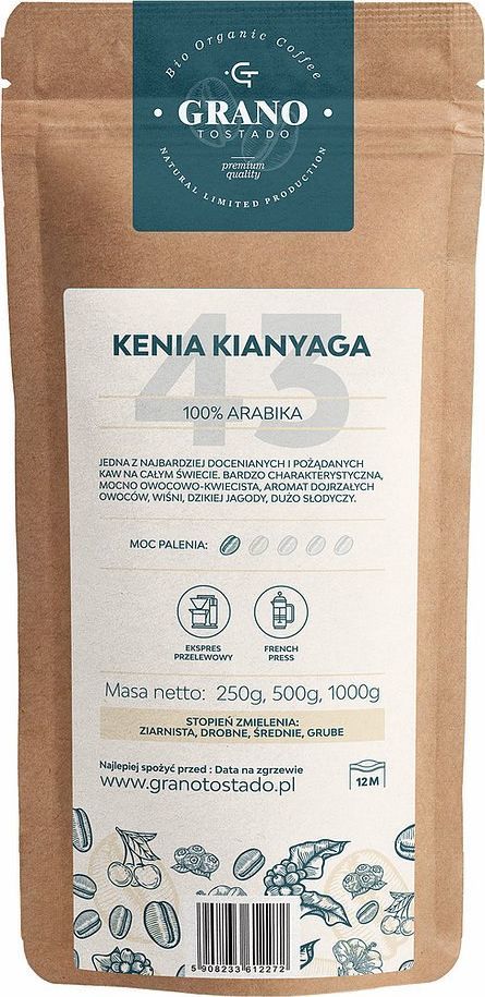 Kawa mielona Grano Tostado Kawa śred. mielona Granotostado KENIA KIANGA 1000g 1