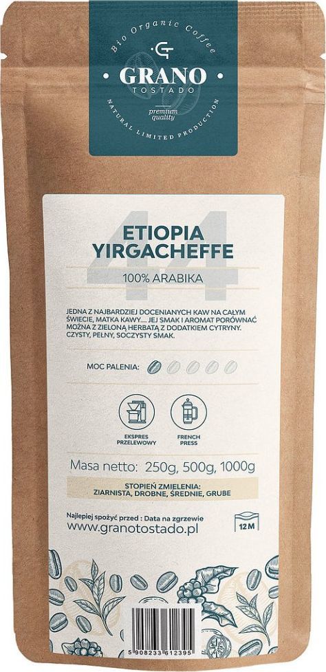 Kawa mielona Grano Tostado Kawa śred.miel.Granotost. ETIOPIA YIRGACHEFFE 250g 1