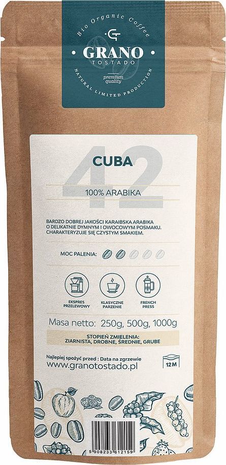 Kawa mielona Grano Tostado Kawa średnio mielona Granotostado CUBA 500g 1