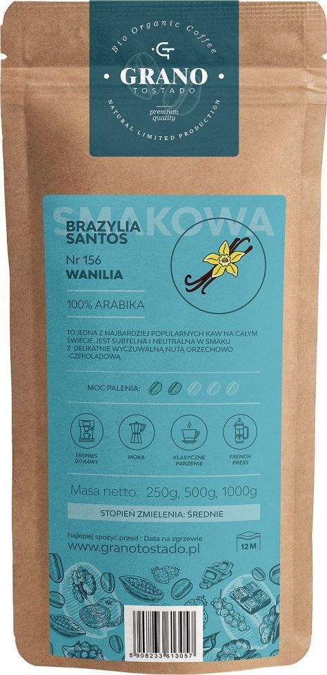 Kawa mielona Grano Tostado Kawa średnio mielona Granotostado WANILIA 250g 1