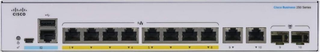 Switch Cisco Business 250 (CBS250-8PP-E-2G-EU) 1
