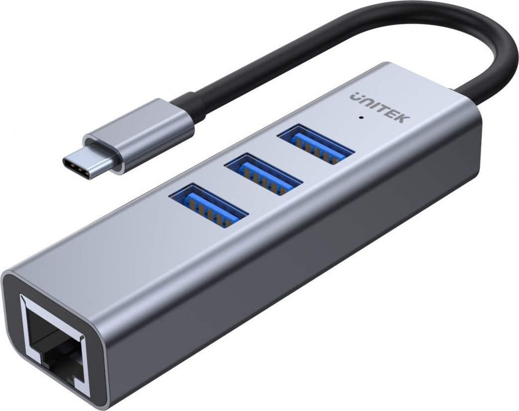 HUB USB Unitek uHUB Q4+ 1x RJ-45  + 3x USB-A 3.0 (H1904A) 1