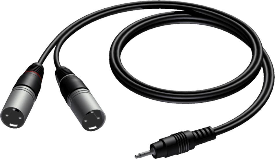 Kabel Procab Jack 3.5mm - XLR x2 3m czarny (CAB712/3) 1