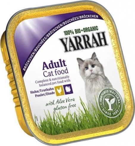Yarrah (dla kota) kawałki kurczaka i indyka z aloesem BIO 100 g 1