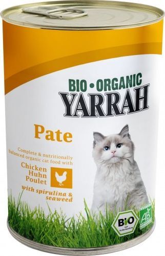 Yarrah (dla kota dorosłego) pasztet z kurczaka ze spiruliną i algami BIO 400 g 1