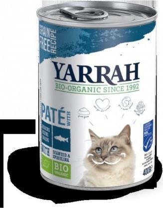 Yarrah (dla kota) karma ze śledziem, wodorostami i spiruliną BIO 400 g 1
