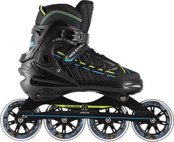 Rolki Nils Extreme NA1128 rekreacyjne regulowane czarne r. 35-38 1