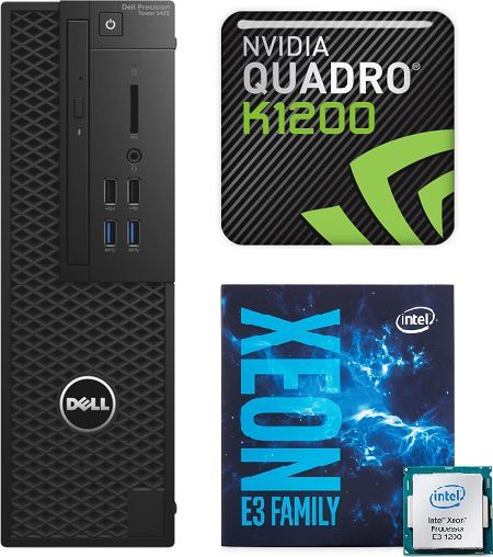Komputer Dell Precision T3420 SFF Intel Xeon E3-1245 v5 8 GB 1 TB SSD Windows 10 Pro 1