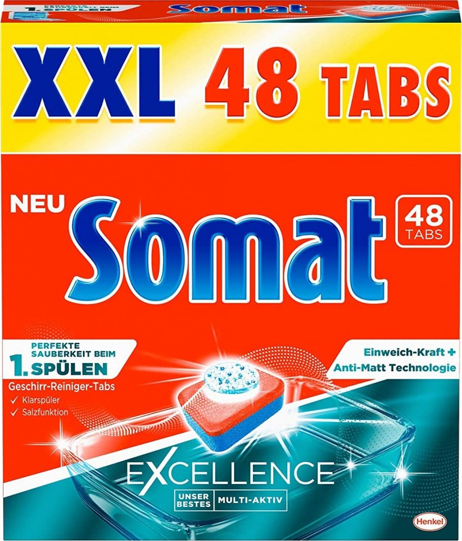 Somat (DE) Somat Excellence, Tabletki do zmywarki, 48 sztuk (PRODUKT Z NIEMIEC) 1