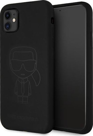 Karl Lagerfeld Karl Lagerfeld KLHCN61SILTTBK iPhone 11 Silicone Ikonik Outline czarny/black 1