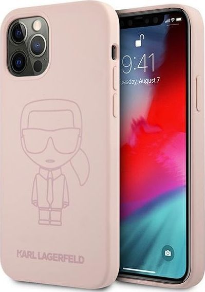 Karl Lagerfeld Karl Lagerfeld KLHCP12LSILTTPI iPhone 12 Pro Max 6,7" Silicone Ikonik Outline różowy/pink 1