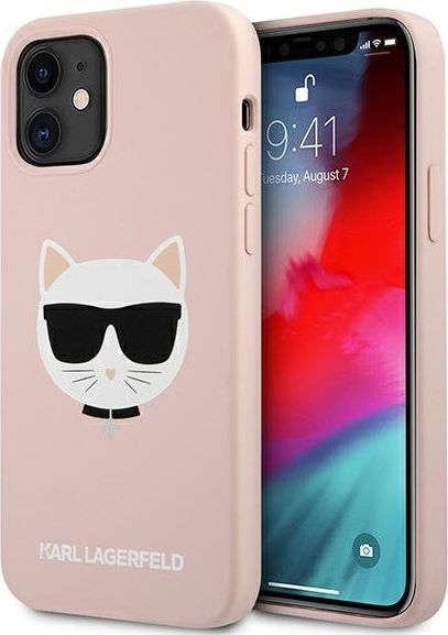 Karl Lagerfeld Karl Lagerfeld KLHCP12SSLCHLP iPhone 12 mini 5,4" hardcase jasno różowy/light pink Silicone Choupette 1