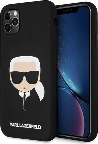Karl Lagerfeld Karl Lagerfeld KLHCN58SLKHBK iPhone 11 Pro czarny/black hardcase Silicone Karl`s Head 1